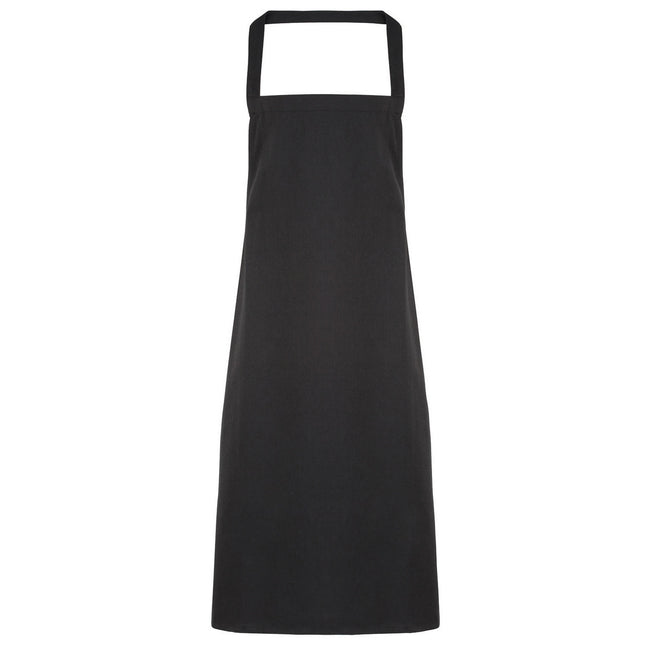 Black - Front - Premier Ladies-Womens Slim Apron (no Pocket) - Workwear (Pack of 2)