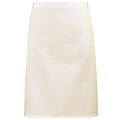 Natural - Front - Premier Ladies-Womens Mid-Length Apron (Pack of 2)