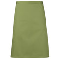 Oasis Green - Front - Premier Ladies-Womens Mid-Length Apron (Pack of 2)
