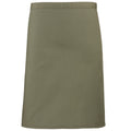 Olive - Front - Premier Ladies-Womens Mid-Length Apron (Pack of 2)