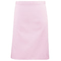 Pink - Front - Premier Ladies-Womens Mid-Length Apron (Pack of 2)