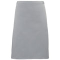Silver Grey - Front - Premier Ladies-Womens Mid-Length Apron (Pack of 2)