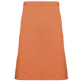 Terracotta - Front - Premier Ladies-Womens Mid-Length Apron (Pack of 2)