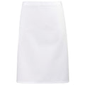 White - Front - Premier Ladies-Womens Mid-Length Apron (Pack of 2)