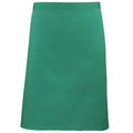 Emerald - Front - Premier Ladies-Womens Mid-Length Apron (Pack of 2)