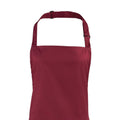 Burgundy - Back - Premier Colours 2-in-1 Apron - Workwear (Pack of 2)