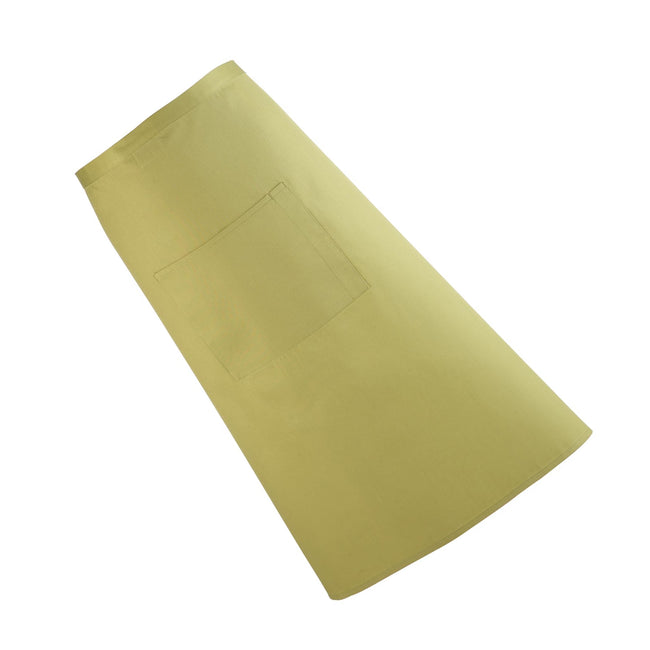 Lime - Back - Premier Unisex Colours Bar Apron - Workwear (Long Continental Style) (Pack of 2)