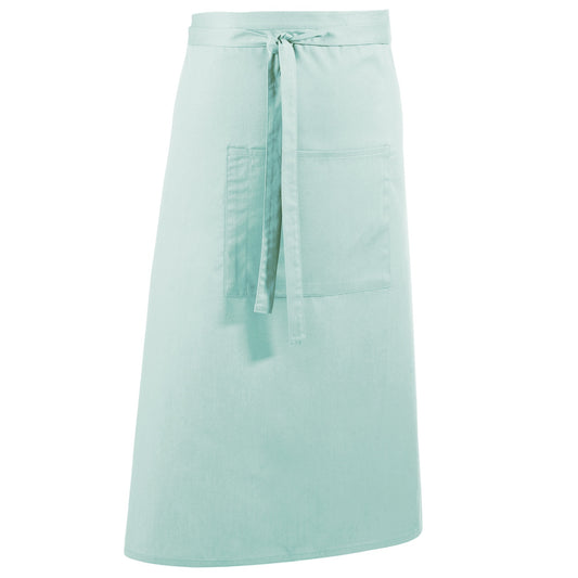 Aqua - Front - Premier Unisex Colours Bar Apron - Workwear (Long Continental Style) (Pack of 2)