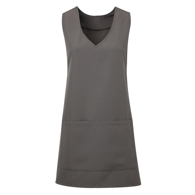 Dark Grey - Front - Premier Unisex Wrap-Around Tunic (Pack of 2)
