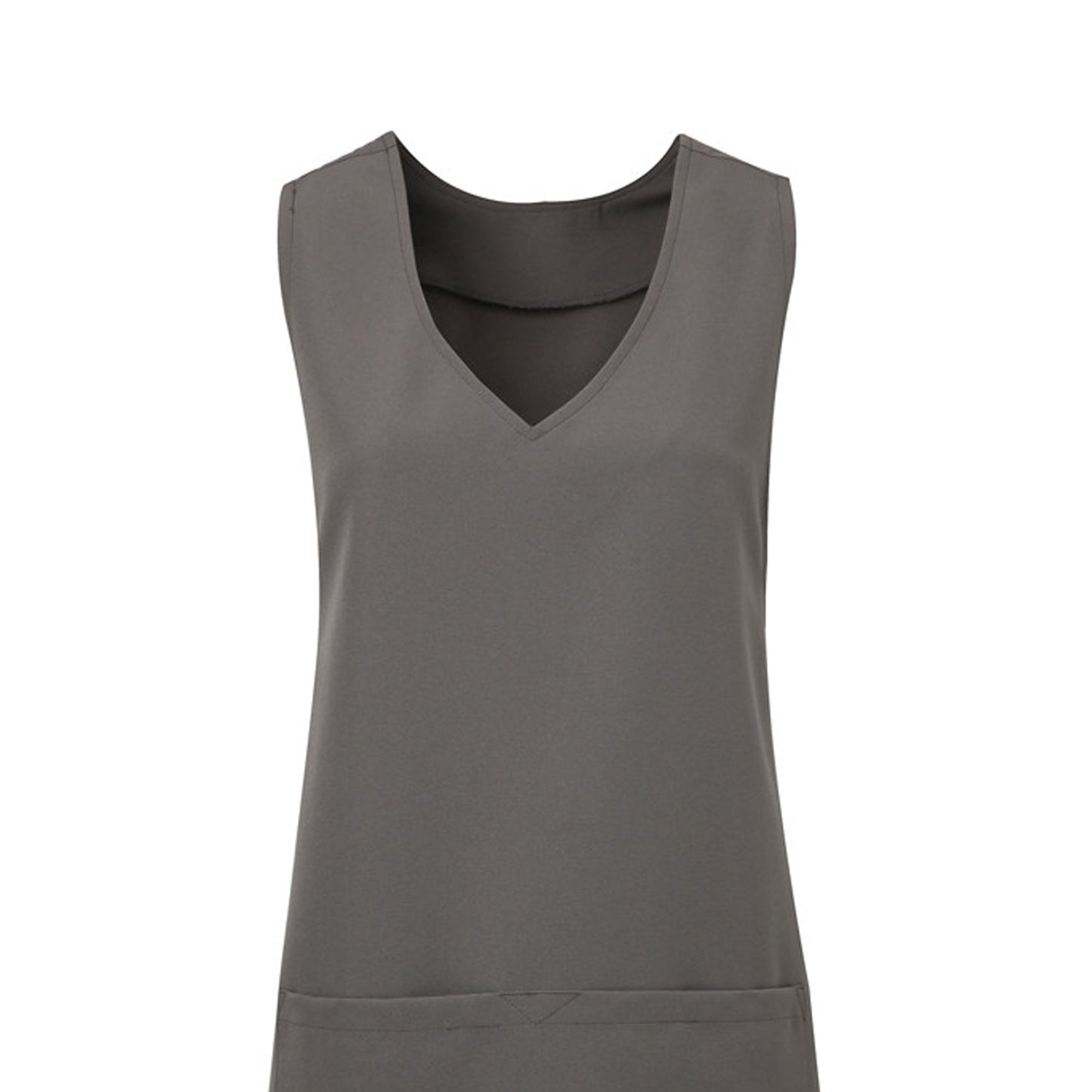 Dark Grey - Back - Premier Unisex Wrap-Around Tunic (Pack of 2)