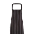 Black- Grey - Back - Premier Ladies-Womens Stripe Apron - Workwear (Butchers Style) (Pack of 2)