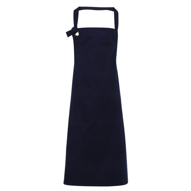 Navy - Front - Premier Unisex Calibre Heavy Cotton Canvas Bib Apron (Pack of 2)