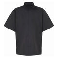 Black - Back - Premier Unisex Studded Front Short Sleeve Chefs Jacket (Pack of 2)