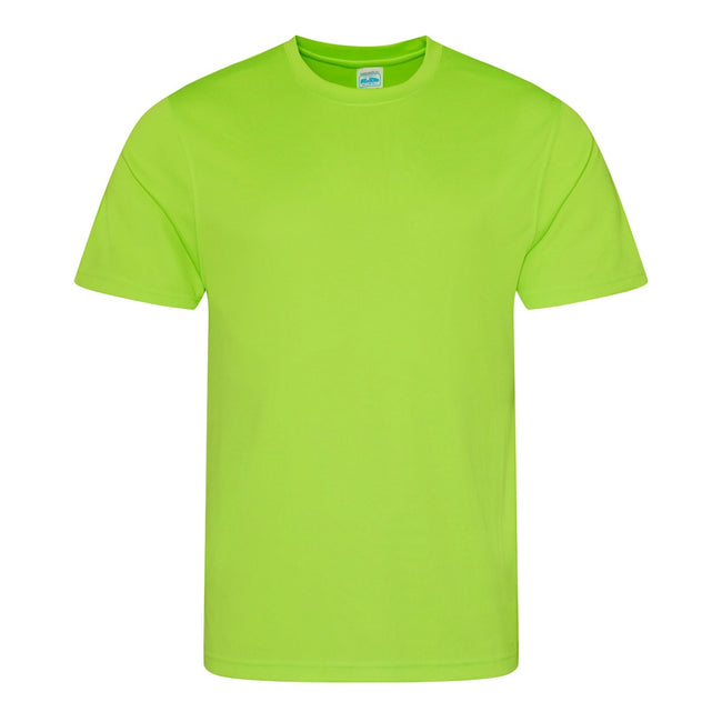 Electric Green - Front - AWDis Just Cool Mens Performance Plain T-Shirt