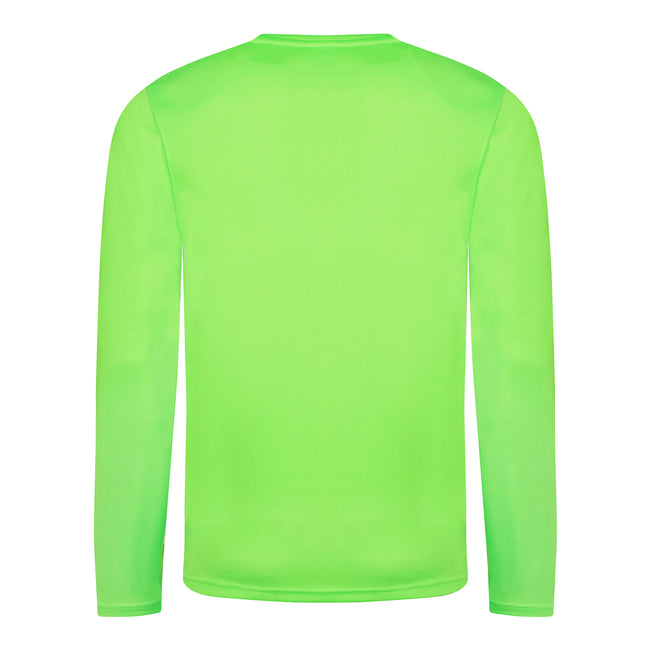 Electric Green - Back - AWDis Just Cool Mens Long Sleeve Cool Sports Performance Plain T-Shirt
