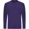 Purple - Front - AWDis Just Cool Mens Long Sleeve Cool Sports Performance Plain T-Shirt