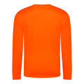 Electric Orange - Back - AWDis Just Cool Mens Long Sleeve Cool Sports Performance Plain T-Shirt
