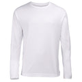 Arctic White - Front - AWDis Just Cool Mens Long Sleeve Cool Sports Performance Plain T-Shirt