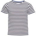 White-Navy - Front - Asquith & Fox Childrens-Kids Mariniere Coastal Short Sleeve T-Shirt (Pack of 2)