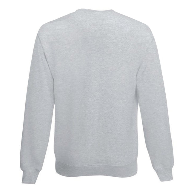 Heather Grey - Back - Fruit Of The Loom Kids Unisex Classic 80-20 Set-In Sweatshirt (Pack of 2)