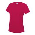 Hot Pink - Front - AWDis Just Cool Womens-Ladies Sports Plain T-Shirt