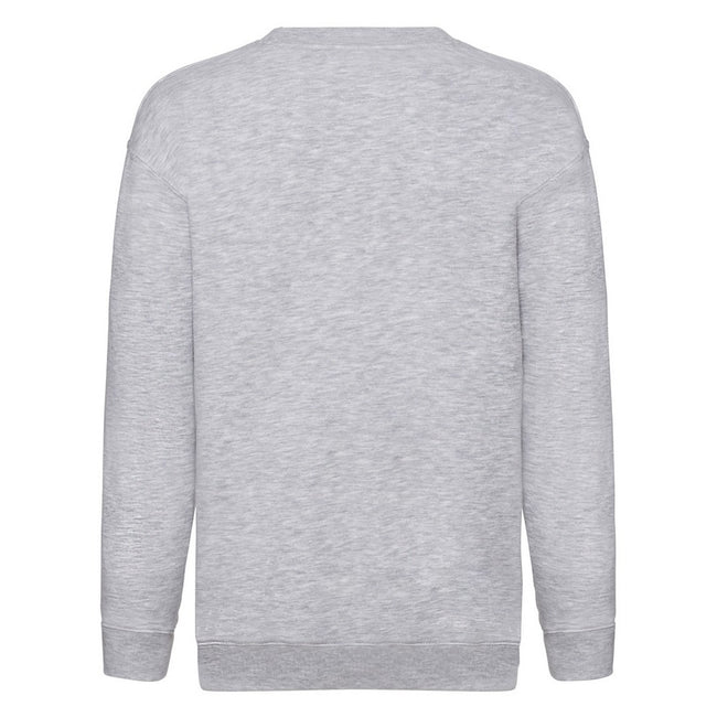 Heather Grey - Back - Fruit Of The Loom Kids Unisex Premium 70-30 Sweatshirt (Pack of 2)