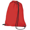 Red - Front - BagBase Budget Water Resistant Sports Gymsac Drawstring Bag (11L) (Pack of 2)