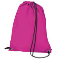 Fuschia - Front - BagBase Budget Water Resistant Sports Gymsac Drawstring Bag (11L) (Pack of 2)