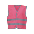 Fluorescent Pink - Front - Yoko Hi-Vis Childrens-Kids Reflective Border Waistcoat (Pack of 2)