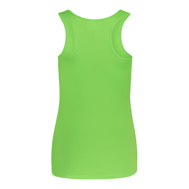 Electric Green - Back - AWDis Just Cool Girlie Fit Sports Ladies Vest - Tank Top