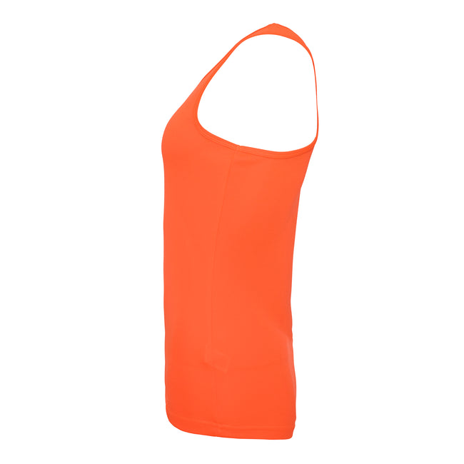 Electric Orange - Side - AWDis Just Cool Girlie Fit Sports Ladies Vest - Tank Top