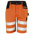 Orange - Front - Result Core Mens Reflective Safety Cargo Shorts (Pack of 2)