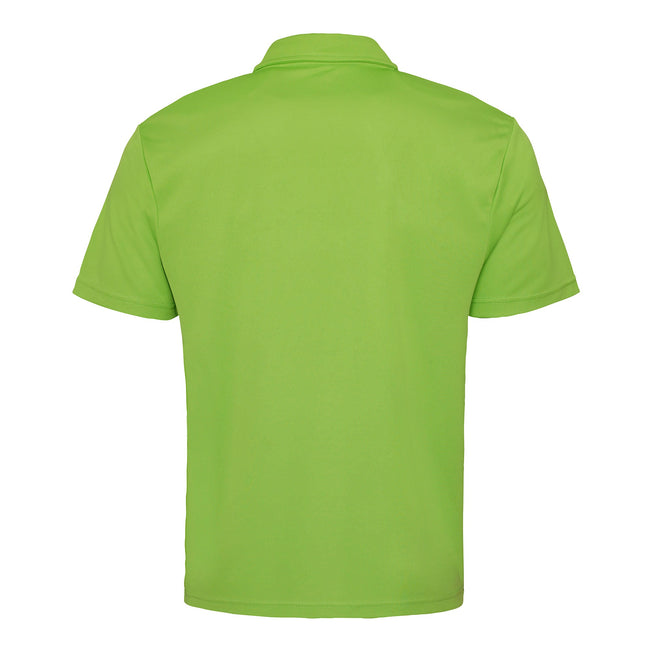Lime Green - Back - AWDis Just Cool Mens Plain Sports Polo Shirt