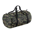 Jungle Camo-Black - Front - BagBase Packaway Barrel Bag - Duffle Water Resistant Travel Bag (32 Litres) (Pack of 2)