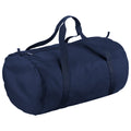 French Navy-French Navy - Front - BagBase Packaway Barrel Bag - Duffle Water Resistant Travel Bag (32 Litres) (Pack of 2)