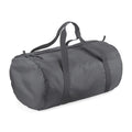 Graphite Grey- Graphite Grey - Front - BagBase Packaway Barrel Bag - Duffle Water Resistant Travel Bag (32 Litres) (Pack of 2)