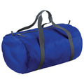 Bright Royal - Front - BagBase Packaway Barrel Bag - Duffle Water Resistant Travel Bag (32 Litres) (Pack of 2)