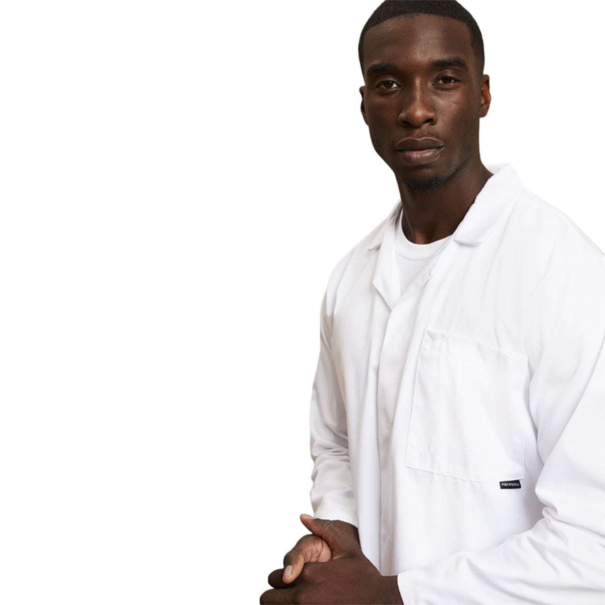 White - Lifestyle - Portwest Standard Workwear Lab Coat (Medical Health) (Pack Of 2)