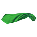 Emerald - Back - Premier Mens Plain Satin Tie (Narrow Blade) (Pack of 2)