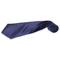 Navy - Back - Premier Mens Plain Satin Tie (Narrow Blade) (Pack of 2)