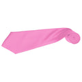 Pink - Back - Premier Mens Plain Satin Tie (Narrow Blade) (Pack of 2)