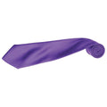 Rich Violet - Back - Premier Mens Plain Satin Tie (Narrow Blade) (Pack of 2)