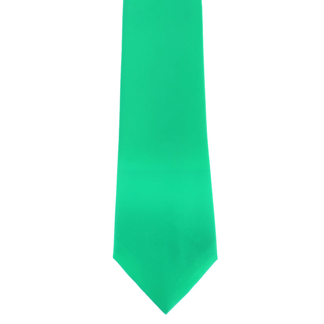 Turquoise - Back - Premier Mens Plain Satin Tie (Narrow Blade) (Pack of 2)