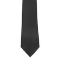 Dark Grey - Back - Premier Mens Plain Satin Tie (Narrow Blade) (Pack of 2)