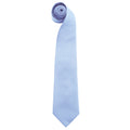 Mid Blue - Front - Premier Mens “Colours” Plain Fashion - Business Tie (Pack of 2)