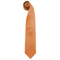 Orange - Front - Premier Mens “Colours” Plain Fashion - Business Tie (Pack of 2)