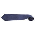 Navy - Back - Premier Mens “Colours” Plain Fashion - Business Tie (Pack of 2)
