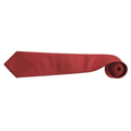 Burgundy - Back - Premier Mens “Colours” Plain Fashion - Business Tie (Pack of 2)