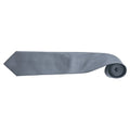Grey - Back - Premier Mens Fashion ”Colours” Work Clip On Tie (Pack of 2)