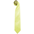 Lime - Front - Premier Mens Fashion ”Colours” Work Clip On Tie (Pack of 2)